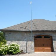 SURECONX 35 FEET HEAVY DUTY TELESCOPING ANTENNA POP UP MAST WITH STABILIZER COLLAR RING "GUY WIRES NOT REQUIRED!"