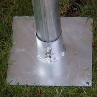 SURECONX HEAVY DUTY BASE PLATE FOR TELESCOPING ANTENNA MAST